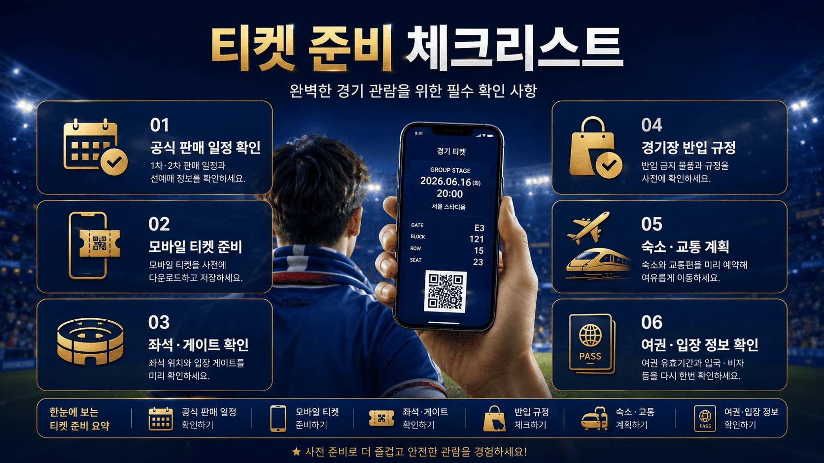 2026 축구 월드컵 티켓 준비 체크리스트